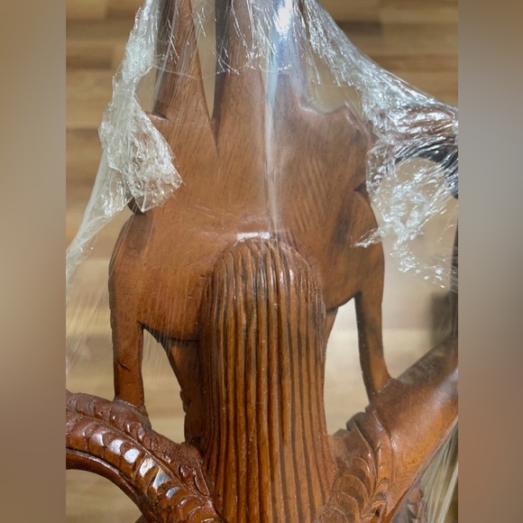 Cambodian Apsaras Dancing Carved Wood - Picture 11 of 12